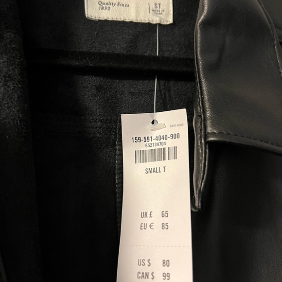 Leather collared dress - Picture 3 of 4